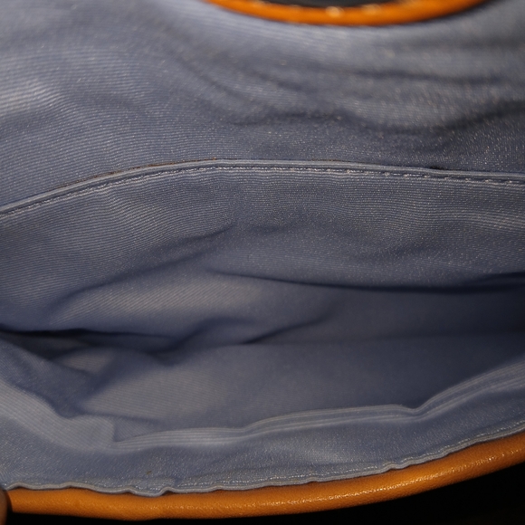 Coach F14667 Leah Navy Tote with Multicolor Coach Medallions - Picture 3 of 5